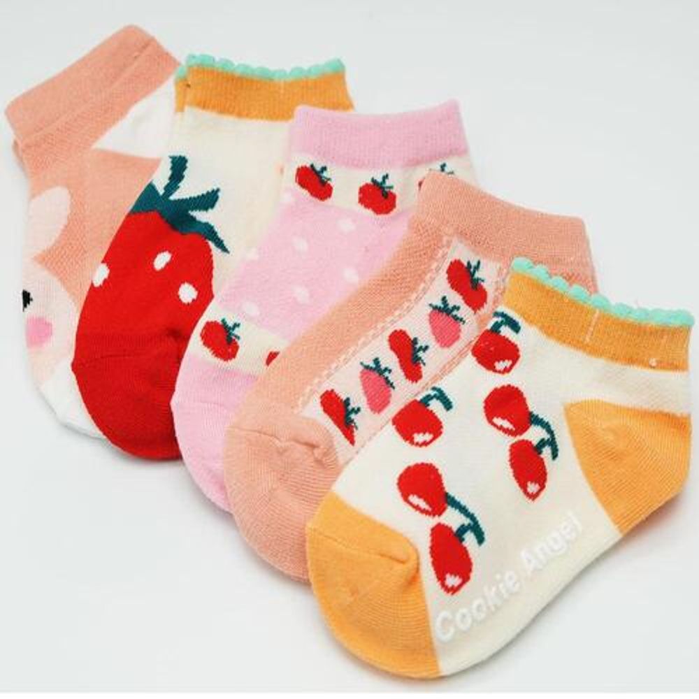 [Gienmall] Toddler Child Socks 5sets Ankle Socks-Character Mesh Baby Girls Baby-Made in Korea
